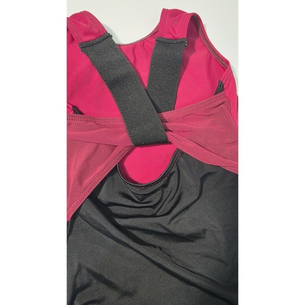 GK Elite Child CM Gymnastics Leotard Maroon And Black - Picture 7 of 7